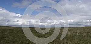 Clouds over a plateau in swabian alb