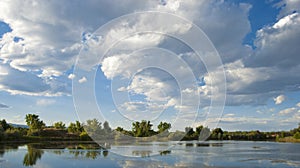 Clouds Over a Pond