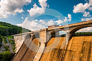 Clouds over Prettyboy Dam, in Baltimore County, Maryland.