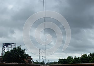 Clouds over railwaylines