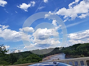 Clouds over the rappahannock river from the bridge