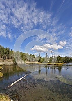 The clouds over the river