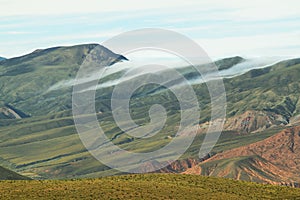 Clouds over valley near place known as Serrania del Hornocal