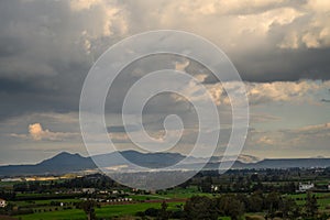 clouds over the village and mountains in winter in Cyprus 3