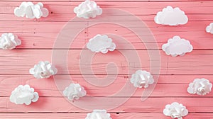 The Clouds on Pink. AI generated