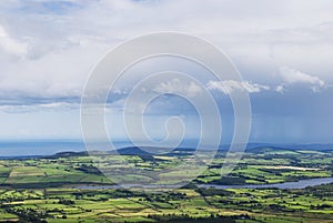 Clouds and rain above the country