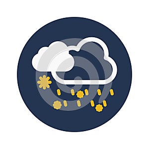 Clouds, rain, snow, winter fully editable vector icon