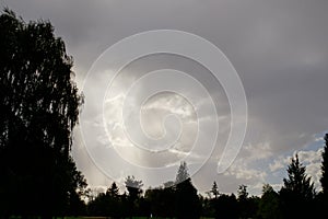 Clouds and Rain with Sunlight