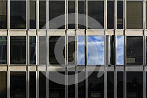 Clouds reflected on windows