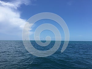 Clouds rolling in on the ocean