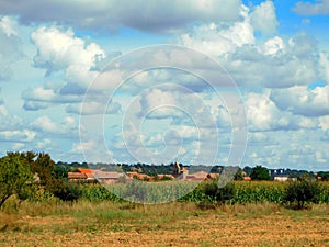 clouds and rural landscapes photo