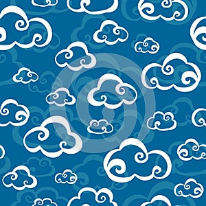 Clouds seamless pattern