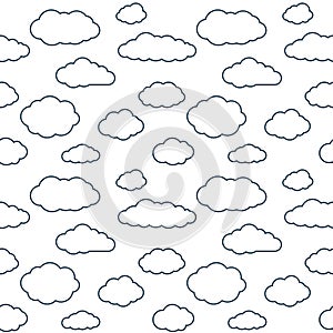 Clouds Seamless Pattern Background
