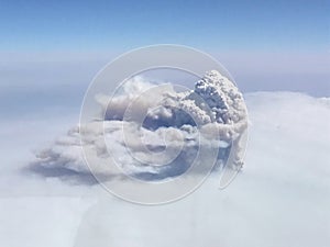 Clouds seen from jet window