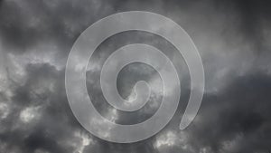 Brooding dark cloudy sky threatening rain