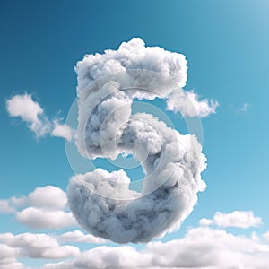 Vibrant Blue Sky: 3d Cloud Art With Explosive Pigmentation photo