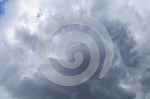 Clouds showing the weather changing