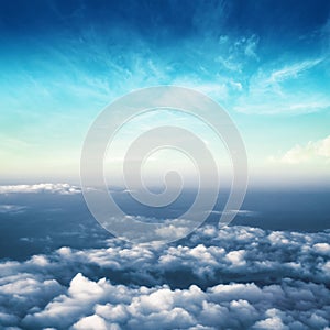 Clouds in sky atmosphere panorama