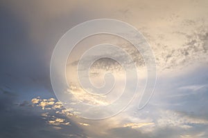 Clouds and sky in the evening