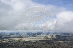 Clouds in the sky over the forest in Venezeula