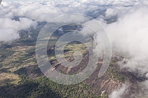 Clouds in the sky over the forest in Venezeula