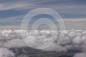 Clouds in the sky over the forest in Venezeula