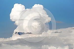 Clouds in the sky. White clouds, climate changes.