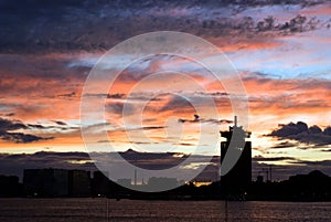 Clouds skyline Amsterdam