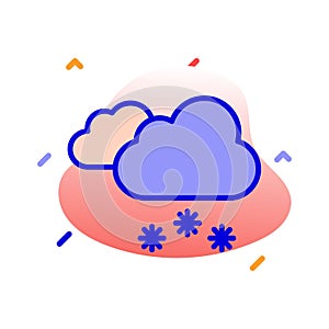 Clouds, snow, winter, rain fully editable vector icon