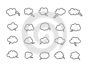 Clouds speak bubbles