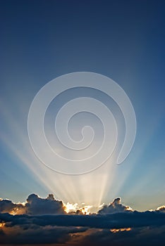 Clouds and sun beams