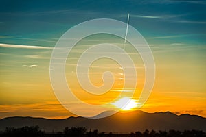 Clouds at the sunset