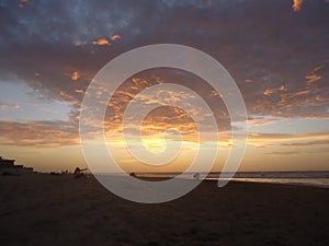 Clouds in a Sunset Beach