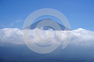 Clouds surrounding Mount Agung, Bali, Indonesia