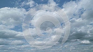 Clouds before thunder storm coming. Dramatic cloudy rainy sky. Timelapse.