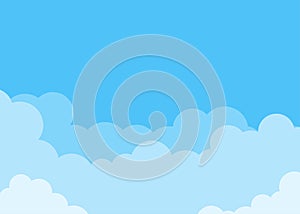 Clouds on top blue with sky background vector