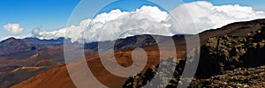 Clouds towering over Haleakala landscape