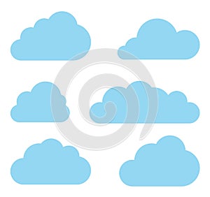 Clouds vector collection. Cloud computing pack.