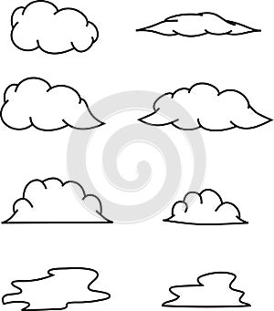 Clouds Vectors Different Types