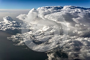 Clouds - view from airplane photo