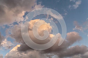 Clouds - View from Polonina Wetlinska in the Bieszczady Mountains in Poland