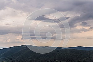 Clouds - View from Polonina Wetlinska in the Bieszczady Mountains in Poland