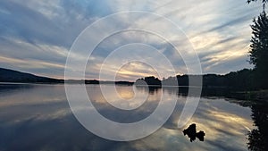 Clouds on the water