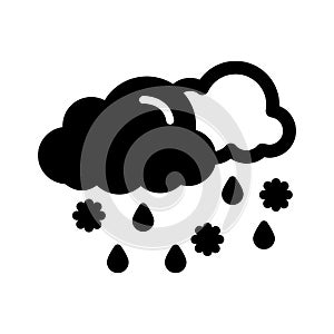 Clouds, weather, rain, snow fully editable vector icon
