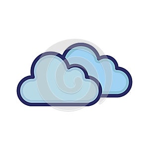 Clouds, weather, weather forecaster, rain, fully editable vector icon