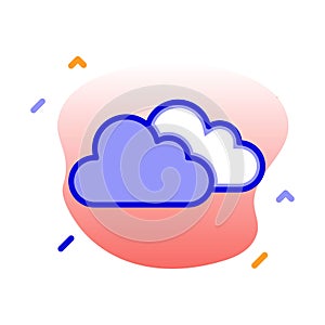 Clouds, weather, weather forecaster, rain, fully editable vector icon