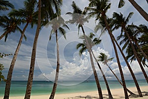 Clouds on White beach. Boracay Island. Western Visayas. Philippines