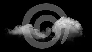 Clouds white for design on isolated elements black background