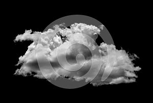 Clouds white for design on isolated elements black background