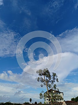 Clouds will look very beautiful if the weather is sunny.